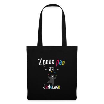 j'peux pas j'ai jonglage - Sac en tissu - noir - Devant