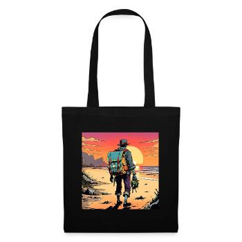 randonnée à la plage - Sac en tissu - noir - Devant