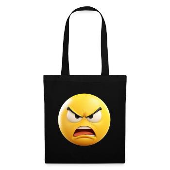 Angry Emoticon Emotion - Tote Bag - black - Front