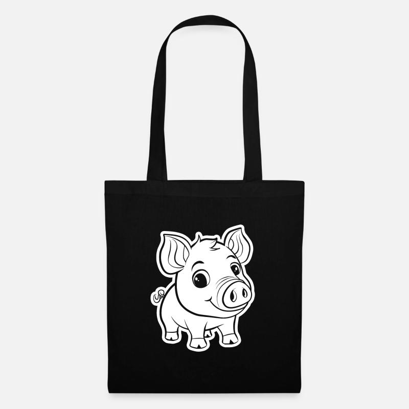 Cochon Cochon - Sac en tissu - noir