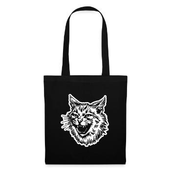 Cat Cats Cat Lady Cat Lover Cat Face - Tote Bag - black - Front