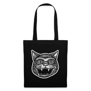 Cat Cats Cat Lady Cat Lover Cat Face - Tote Bag - black - Front
