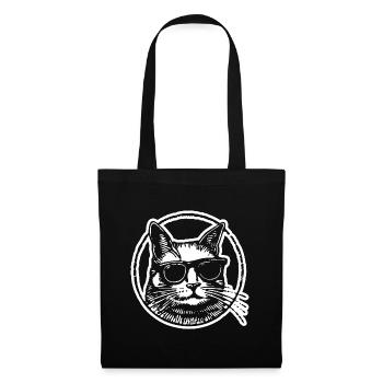 Cat Cats Cat Lady Cat Lover Cat Face - Tote Bag - black - Front