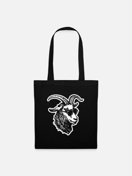 Ziege Steinbock Ziegenbock - Stoffbeutel - Schwarz