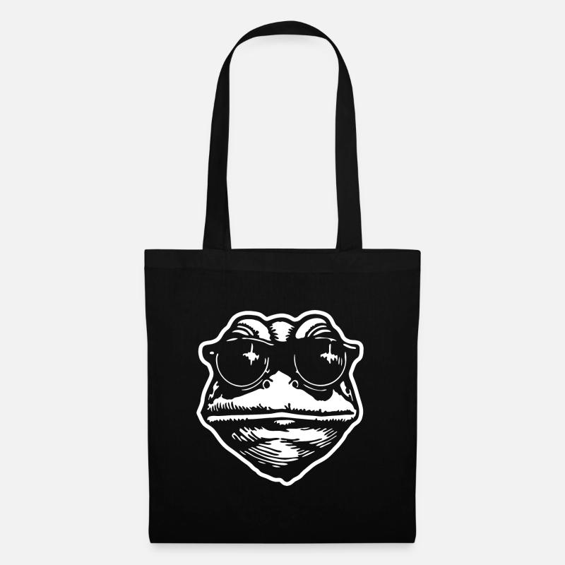 Crapaud grenouille - Sac en tissu - noir