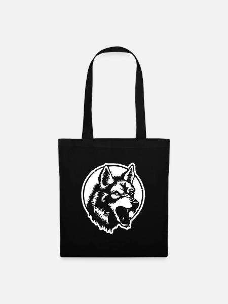 Wolf - Stoffbeutel - Schwarz