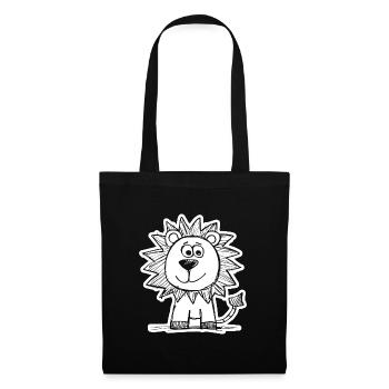 Lion Tête de Lion - Sac en tissu - noir - Devant