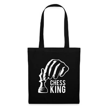Chess King Geschenk Schach Sport Schachmeister - Stoffbeutel - Schwarz - Vorne