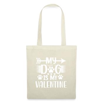 Valentine Geschenk Spruch Haustiere Hund Dog Love - Stoffbeutel - Natur - Vorne