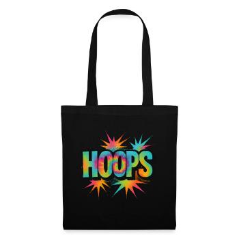 Hoops Basketball Sport Geschenkidee BBall - Stoffbeutel - Schwarz - Vorne