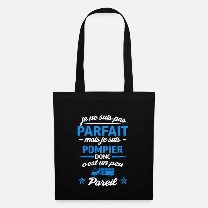 pas parfait pompier - Sac en tissu - noir