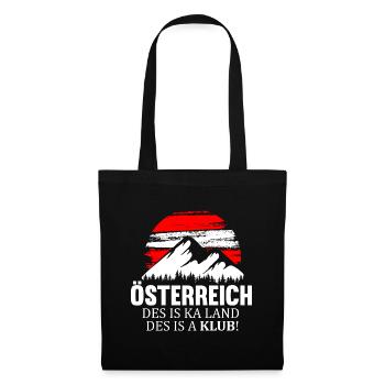 AUSTRIA ÖSTERREICH DES IS KA LAND DES IS A KLUB - Stoffbeutel - Schwarz - Vorne