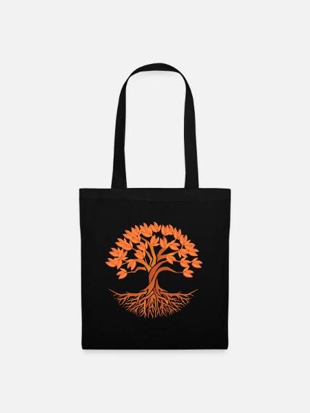 PEACE LOVE TREE - Tote Bag - black