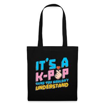 Koreanischer Pop Musiker Geschenk Lustiges K Pop - Stoffbeutel - Schwarz - Vorne