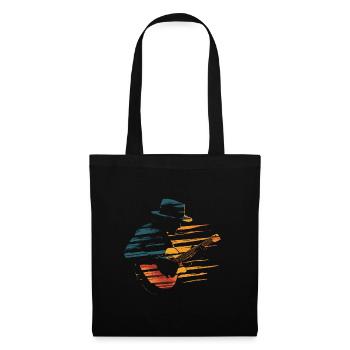 Guitar guitarist retro vintage - Tote Bag - black - Front
