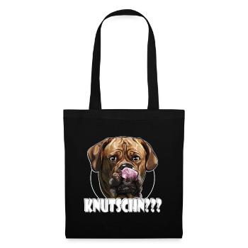 BORDEAUX DOGGE knutschn Bordeauxdogge Wilsigns - Stoffbeutel - Schwarz - Vorne