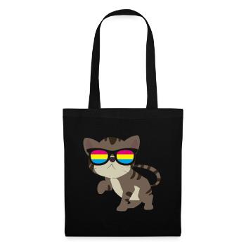 LGBT Cat Pan Pride Month Cadeau Pansexuel - Sac en tissu - noir - Devant