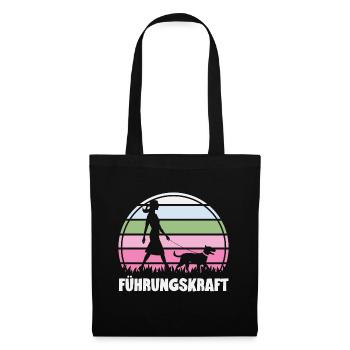 Führungskraft Hund Hundehalterin Geschenkidee - Stoffbeutel - Schwarz - Vorne