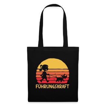 Führungskraft Hund Hundehalterin Geschenkidee Witz - Stoffbeutel - Schwarz - Vorne