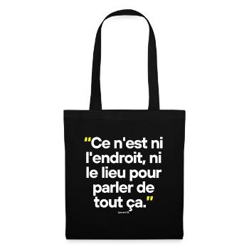 Citation célèbre footballeur coach - Sac en tissu - noir - Devant