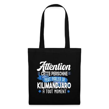 Kilimandjaro 2022 Montagne Tanzanie Afrique - Sac en tissu - noir - Devant