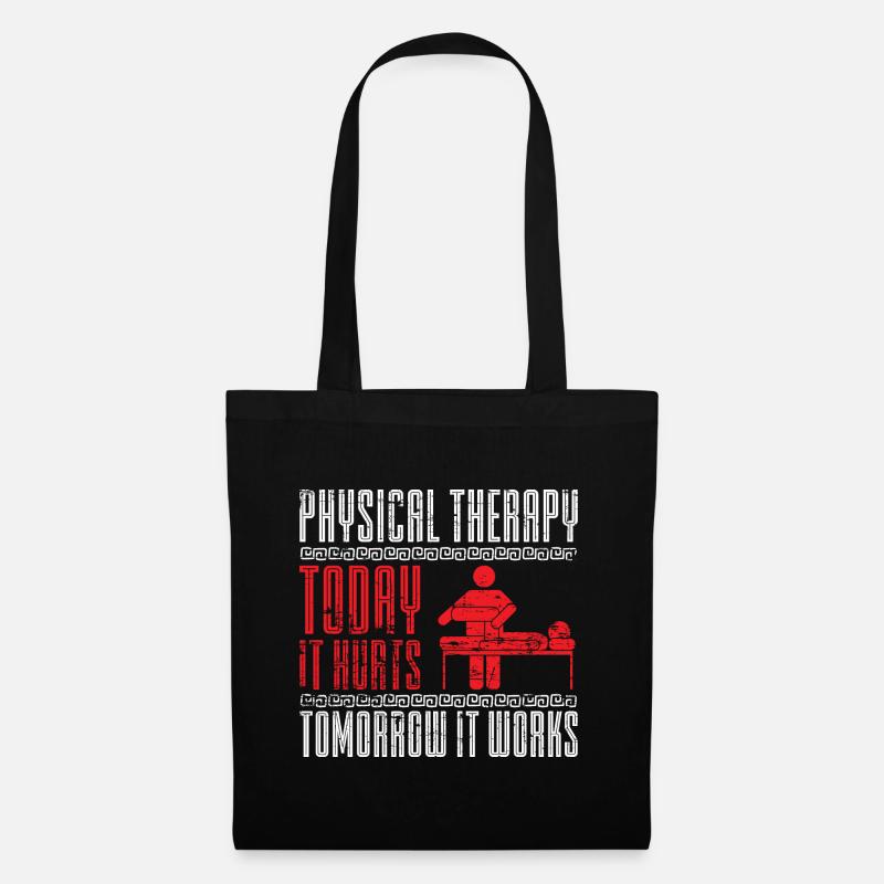 Therapie Geschenk Physiotherapie - Stoffbeutel - Schwarz