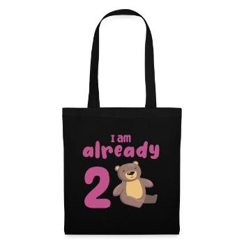 J’ai déjà 2 ans 2ème anniversaire - Sac en tissu - noir - Devant
