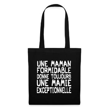 Cadeau Mamie | maman formidable - Sac en tissu - noir - Devant