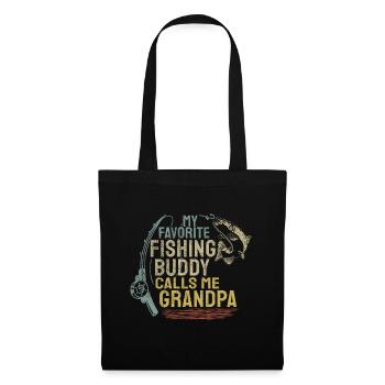 Angeln My Favorite Fishing Buddy Calls Me Grandpa - Tote Bag - black - Front