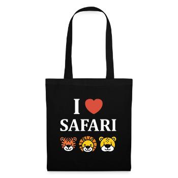 i love safari - Sac en tissu - noir - Devant