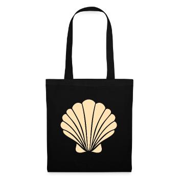 coquillage - Sac en tissu - noir - Devant