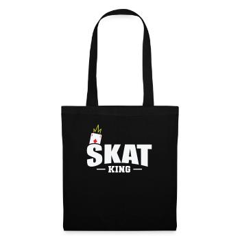 Skat King Kartenspiel Reizen Spielkarten - Stoffbeutel - Schwarz - Vorne