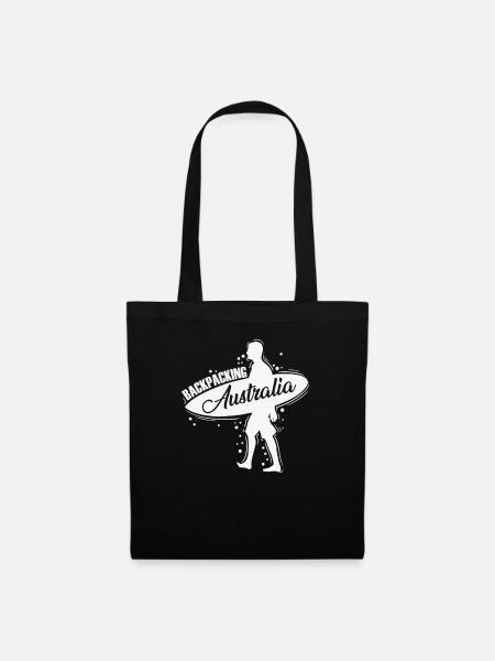 Backbacking Australia Outback Abenteuer - Stoffbeutel - Schwarz