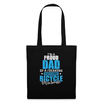 I'm a proud Dad of a freaking Bicycle Mechanic - Tote Bag - black - Front