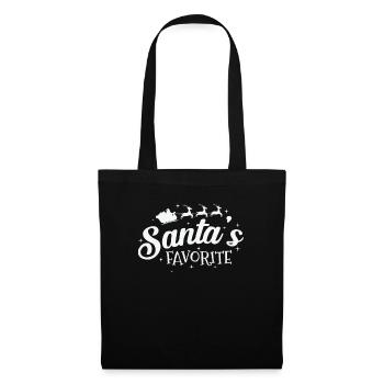 Santa's Favorite Weihnachten Familie - Stoffbeutel - Schwarz - Vorne