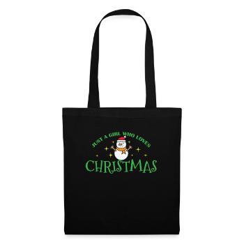 Just a Girl who loves Christmas Weihnachten - Tote Bag - black - Front