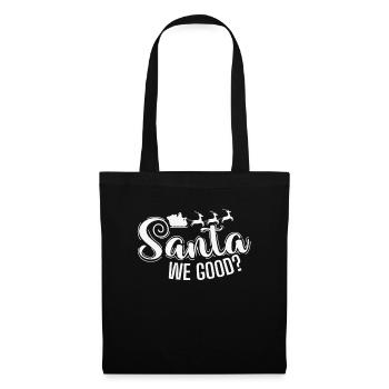 Père Noël nous bon? La famille de Noël de Noël de Noël - Sac en tissu - noir - Devant