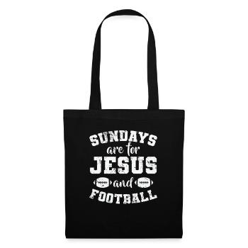 Les dimanches sont pour Jésus et Football USA - Sac en tissu - noir - Devant