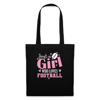 Juste une fille qui aime le sport de football - Sac en tissu - noir - Devant