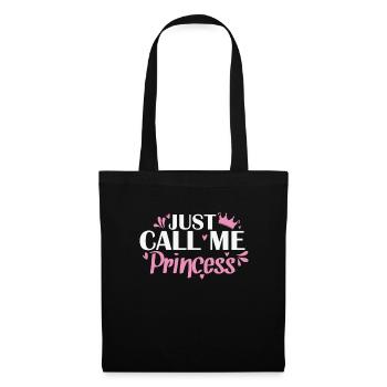 Just Call Me Princess Girlfriend Girl - Tote Bag - black - Front