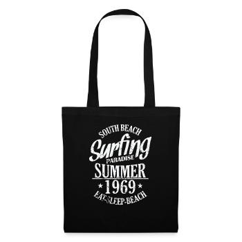 South Beach Surfing Paradise Été 1969 Surf - Sac en tissu - noir - Devant