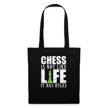 Chess is not like Life it has Rules Schach - Tote Bag - black - Front
