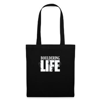 Bouldering Life Hobby Klettern Sport - Stoffbeutel - Schwarz - Vorne