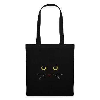 Schwarze Katze - Katzenrasse - Stoffbeutel - Schwarz - Vorne