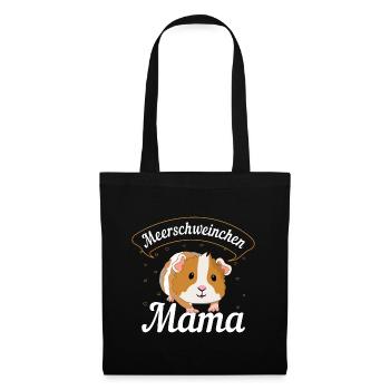 Meerschweinchen Mama | Meerschweinchen Geschenk - Stoffbeutel - Schwarz - Vorne