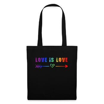 Love is Love! Statement gay gay LGBTQI+ - Tote Bag - black - Front