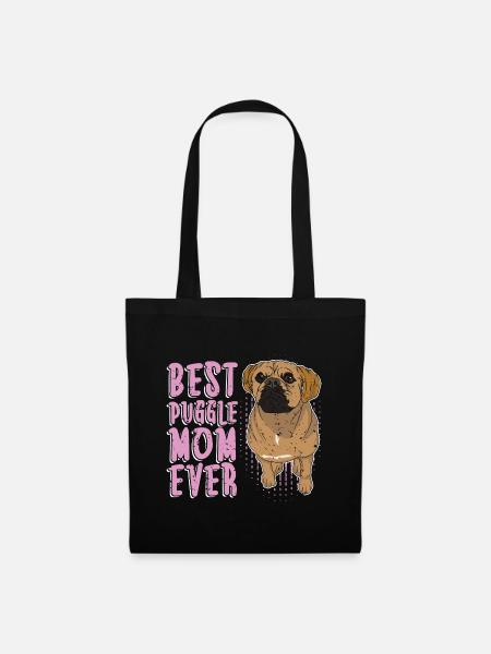 Beste Puggle Mama Hunde Muttertag Geschenk Puggle - Stoffbeutel - Schwarz
