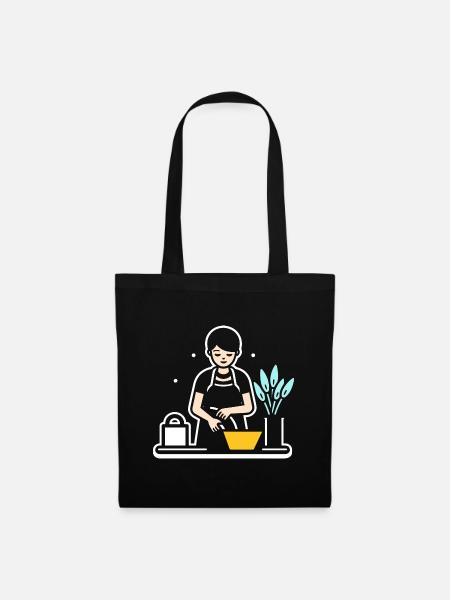 Humou ménage - Sac en tissu - noir