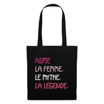 Aspie - Sac en tissu - noir - Devant