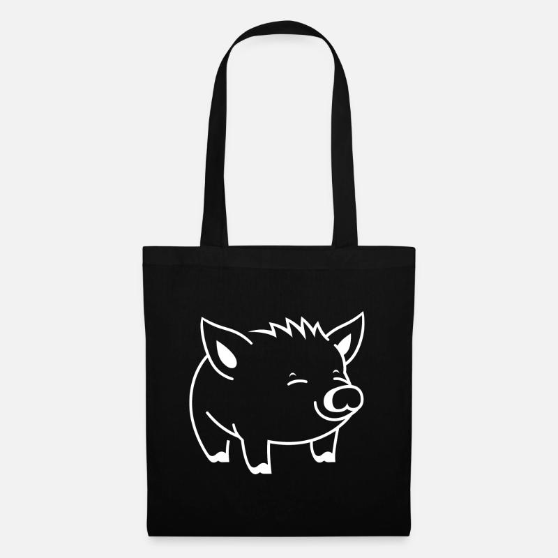 Humor Kleines Wildschwein - Stoffbeutel - Schwarz